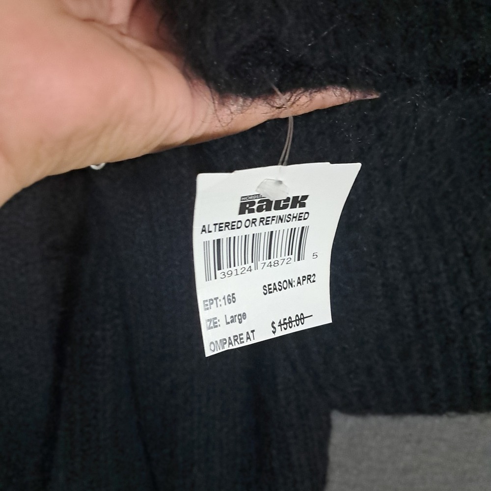 Pistola NWT Emilie Halter Cardigan Sweater Set Black Midnight Knit Alpaca Large - Picture 11 of 13